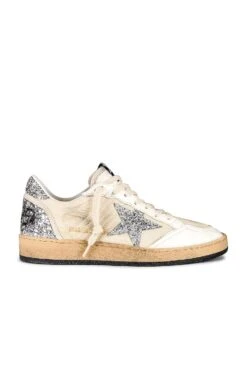Golden Goose Ballstar Sneaker White, Beige, & Silver