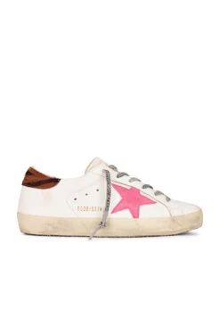 Golden Goose Superstar Sneaker Creamy White, Fluo Red, & Black Brown Zebra