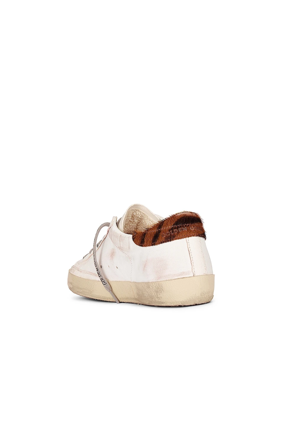Golden Goose Superstar Sneaker Creamy White, Fluo Red, & Black Brown Zebra - Image 3