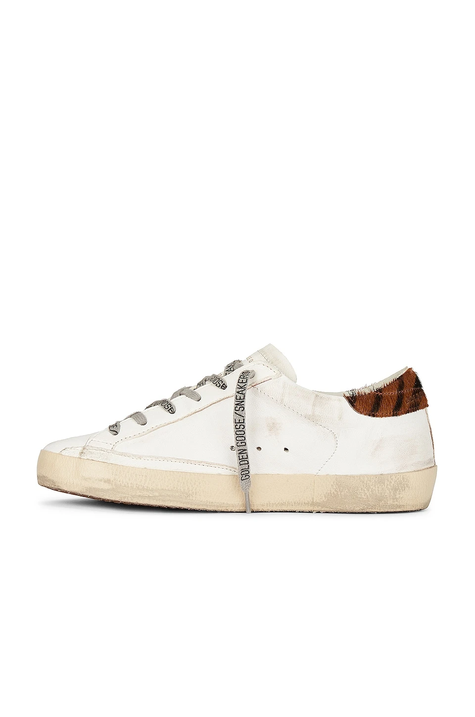 Golden Goose Superstar Sneaker Creamy White, Fluo Red, & Black Brown Zebra - Image 5