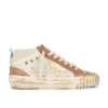 Golden Goose Mid Star Sneaker Natural White, Tobacco, Golden, Cream, & Optic White