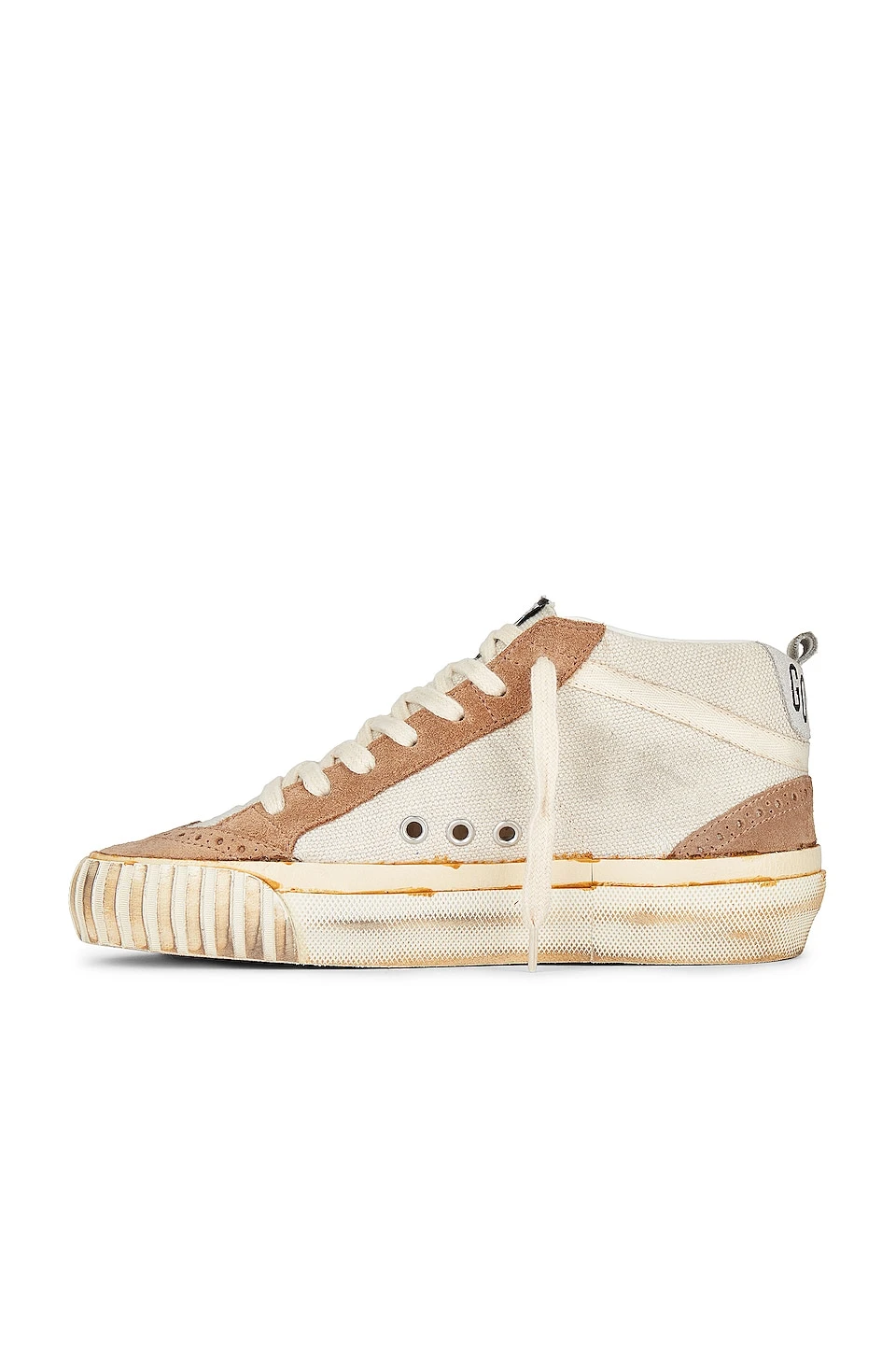 Golden Goose Mid Star Sneaker Natural White, Tobacco, Golden, Cream, & Optic White - Image 5