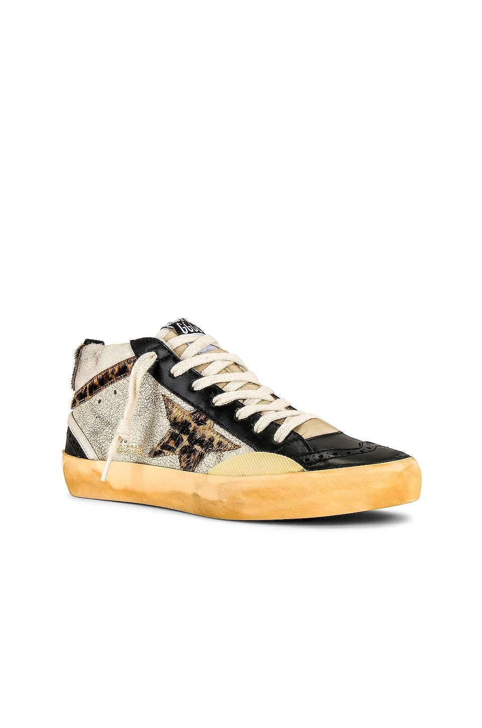 Golden Goose Mid Star Sneaker Tobacco, Black, & Beige Brown Leo - Image 2