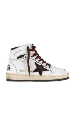 Golden Goose Sky Star Sneaker White, Beige, & Chocolate Brown