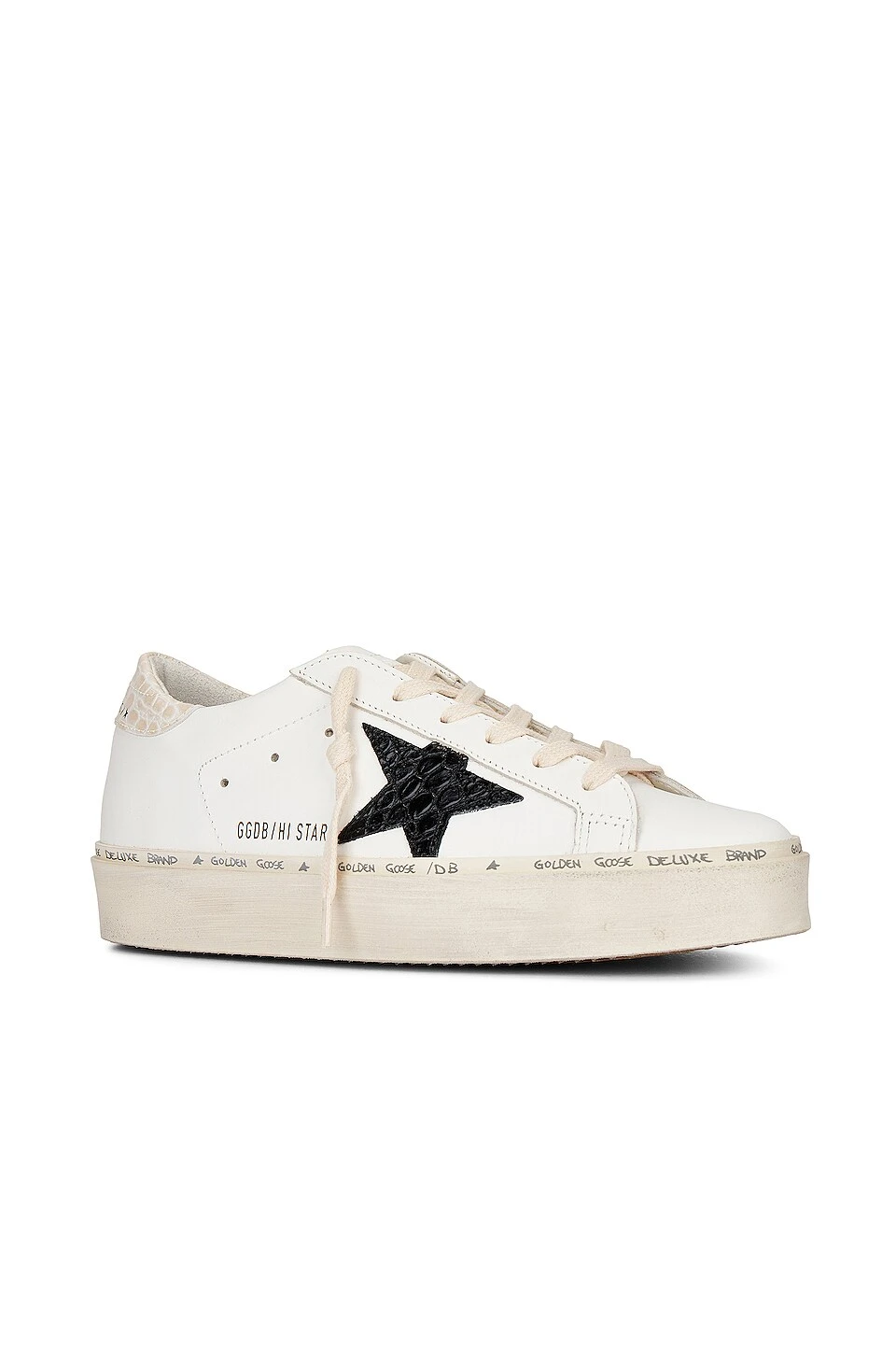 Golden Goose Hi Star Sneaker White, Black, & Ivory - Image 2