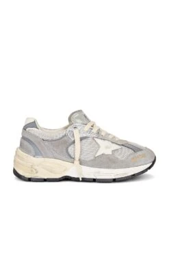 Golden Goose Running Dad Sneaker Grey, Silver, & White