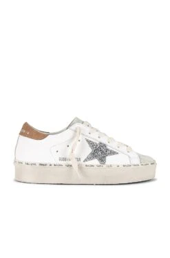 Golden Goose Hi Star Sneaker White, Ice, Silver, & Taupe