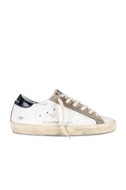 Golden Goose Super-Star Sneaker White, Yellow, Taupe, & Night Blue