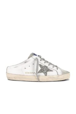 Golden Goose Super-Star Sabot Sneaker White, Ice, & Platinum