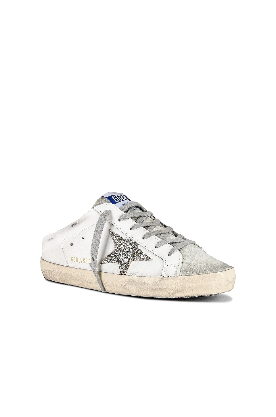 Golden Goose Super-Star Sabot Sneaker White, Ice, & Platinum - Image 2