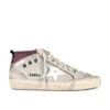 Golden Goose Mid Star Sneaker Silver, Violet, White, White Ecru, & Platinum