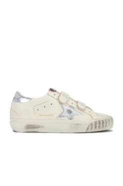 Golden Goose Old School Sneaker White Ecru & Silver