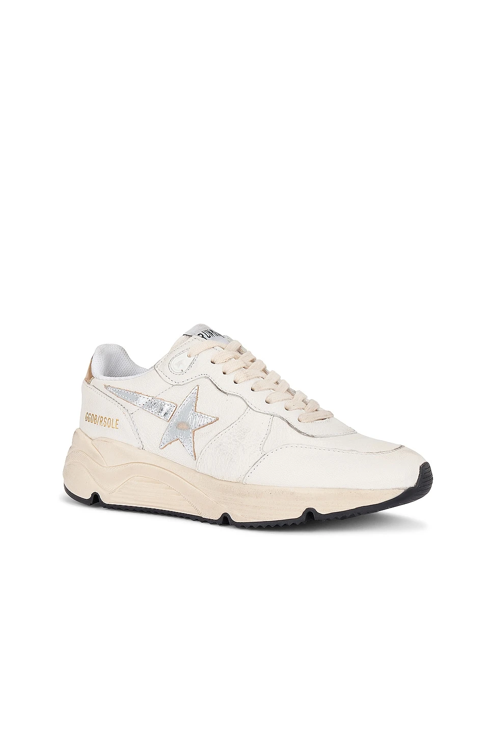 Golden Goose Running Sneaker White, Silver, & Gold - Image 2