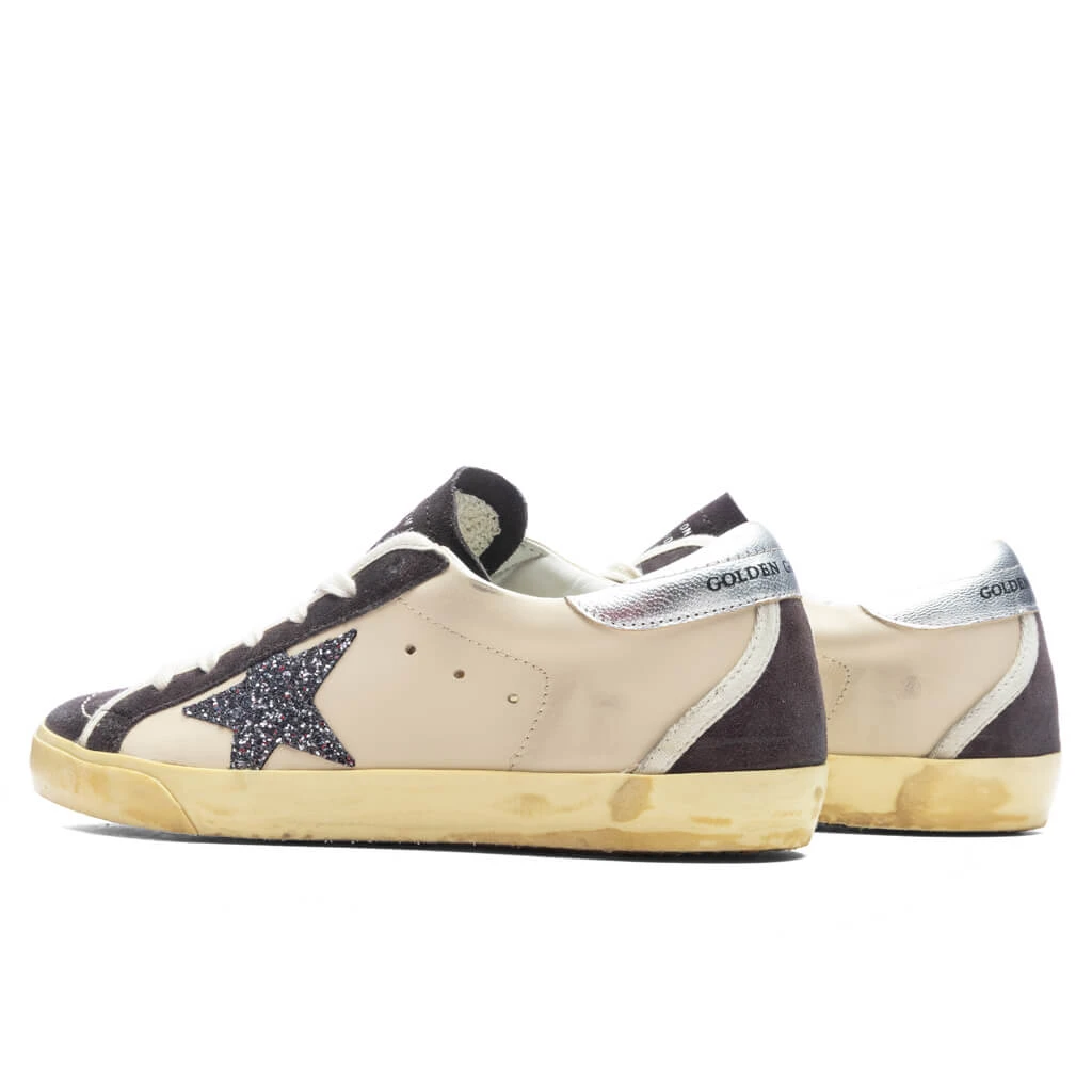 Golden Goose Women's Superstar Glitter Star - Beige/Dark Grey/Grey - Image 3