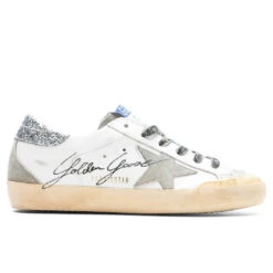 Golden Goose Women's Superstar Toe Star And Spur - White/Taupe/Silver