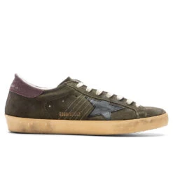 Golden Goose Super-Star Sneakers - Green/Black/Bordeaux