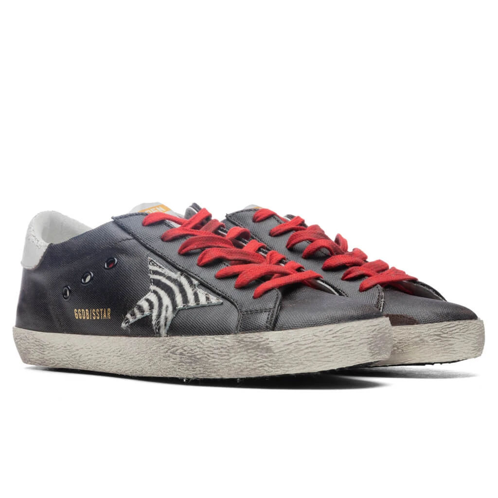 Golden Goose Super-Star Sneakers - Dark Brown/White Black Zebra - Image 2