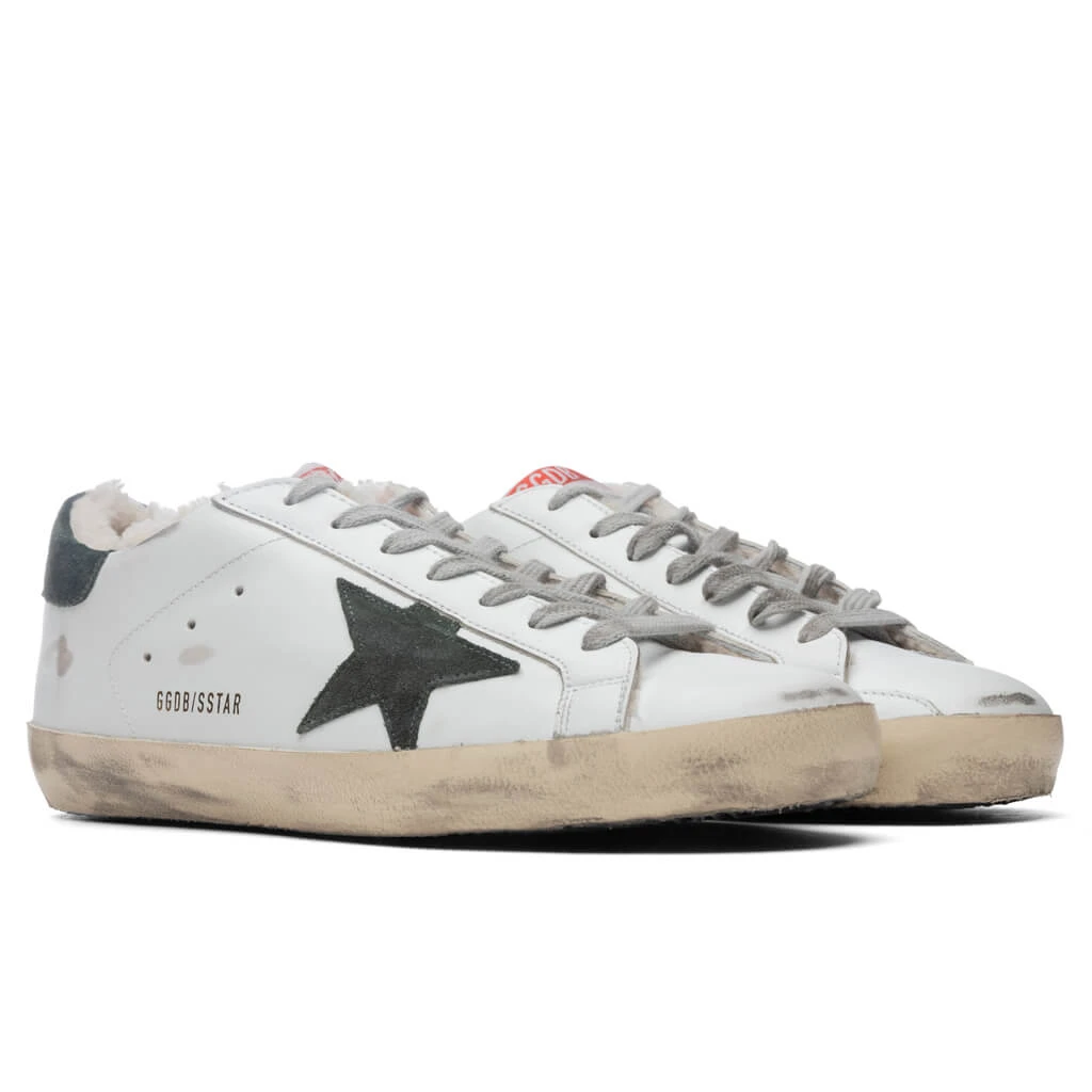 Golden Goose Super-Star Sneakers - White/Military/Natural - Image 2
