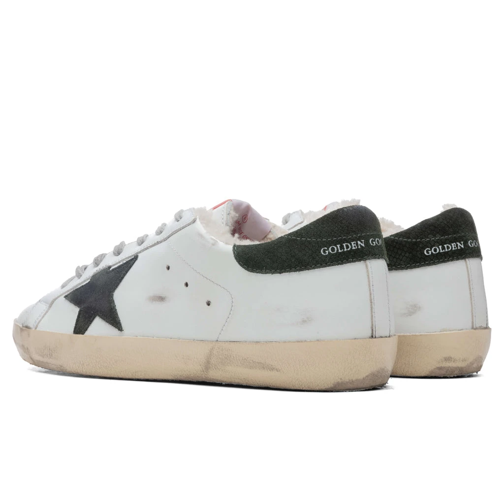 Golden Goose Super-Star Sneakers - White/Military/Natural - Image 3