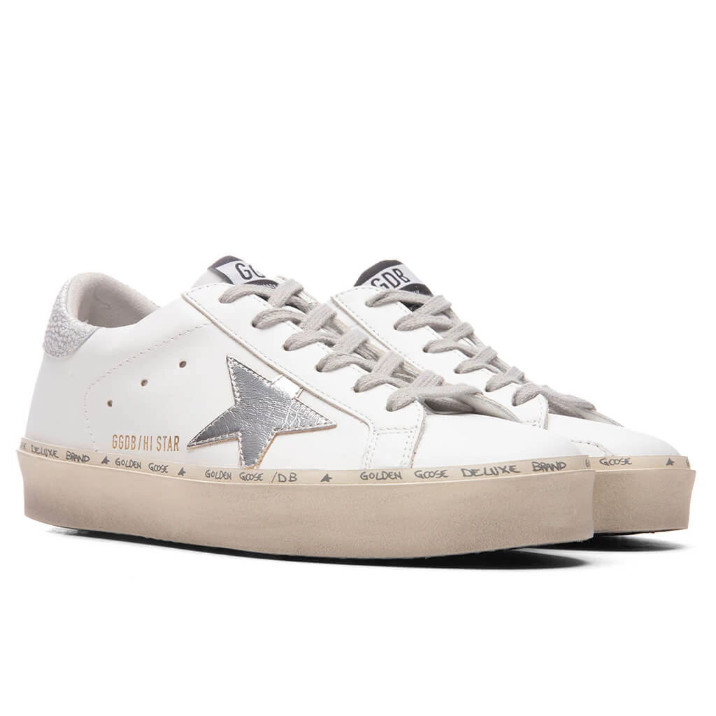 Golden Goose Women's Hi Star Laminated - White/Silver - Image 2