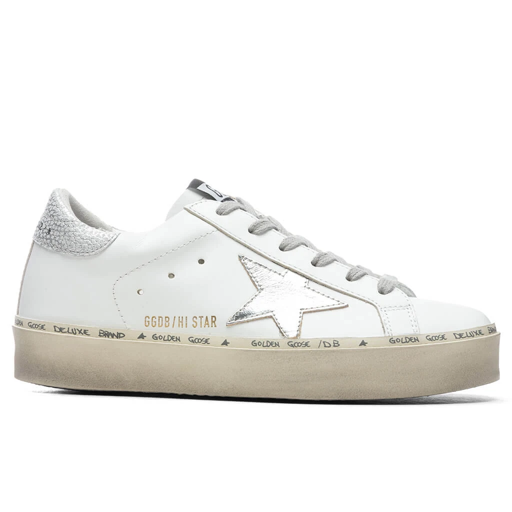 Golden Goose Women's Hi Star Laminated - White/Silver