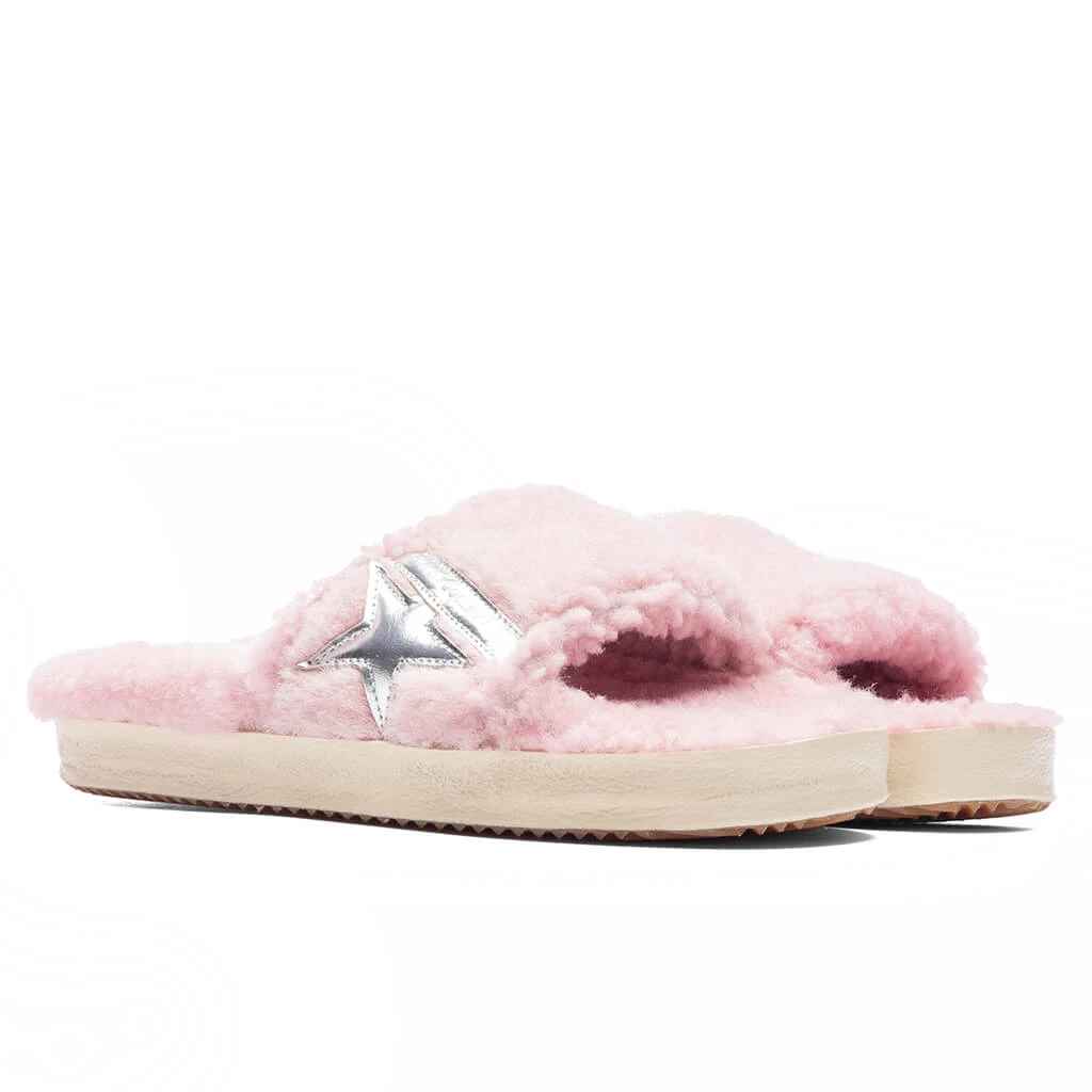 Golden Goose Women's Shearling Poolstar - Antique Pink/Silver - Image 3