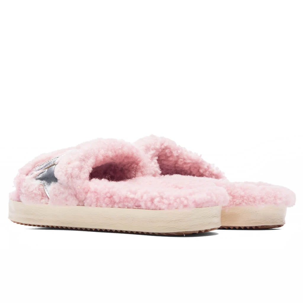 Golden Goose Women's Shearling Poolstar - Antique Pink/Silver - Image 4