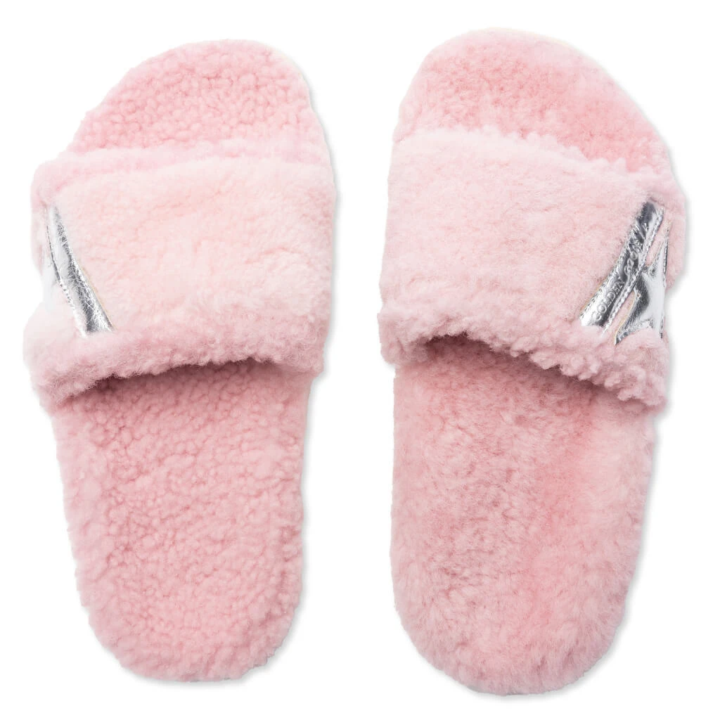 Golden Goose Women's Shearling Poolstar - Antique Pink/Silver - Image 2