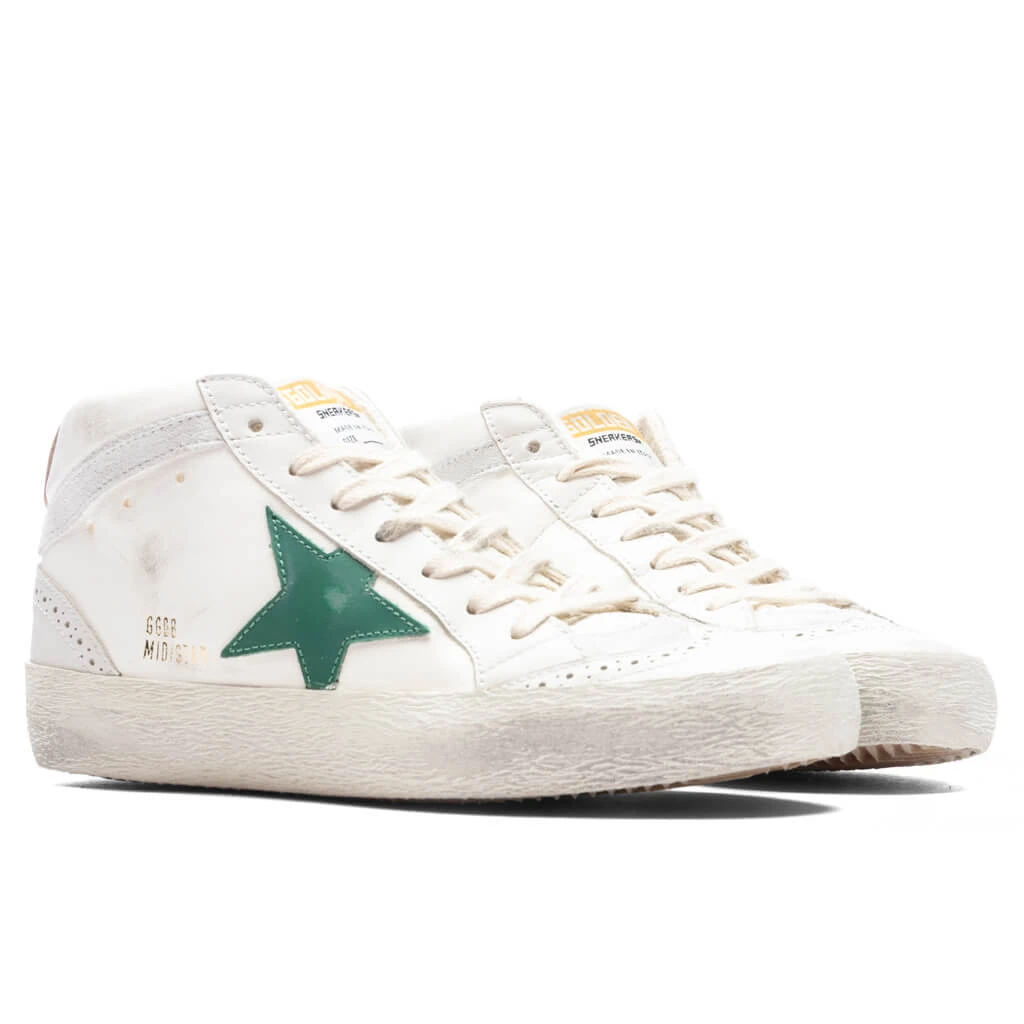 Golden Goose Women's Sneakers Nappa Suede Mid Star - Cream/Milky/Green - Image 2