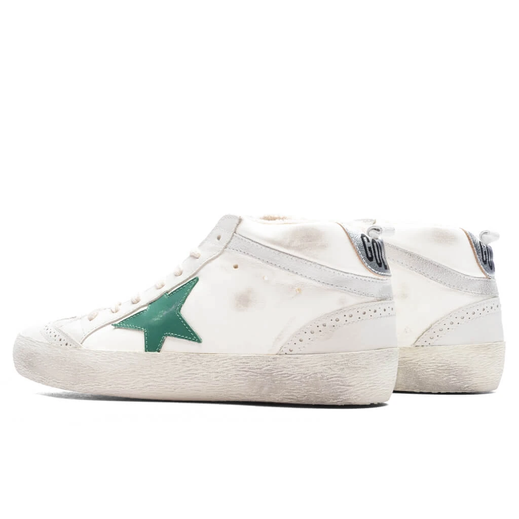Golden Goose Women's Sneakers Nappa Suede Mid Star - Cream/Milky/Green - Image 3