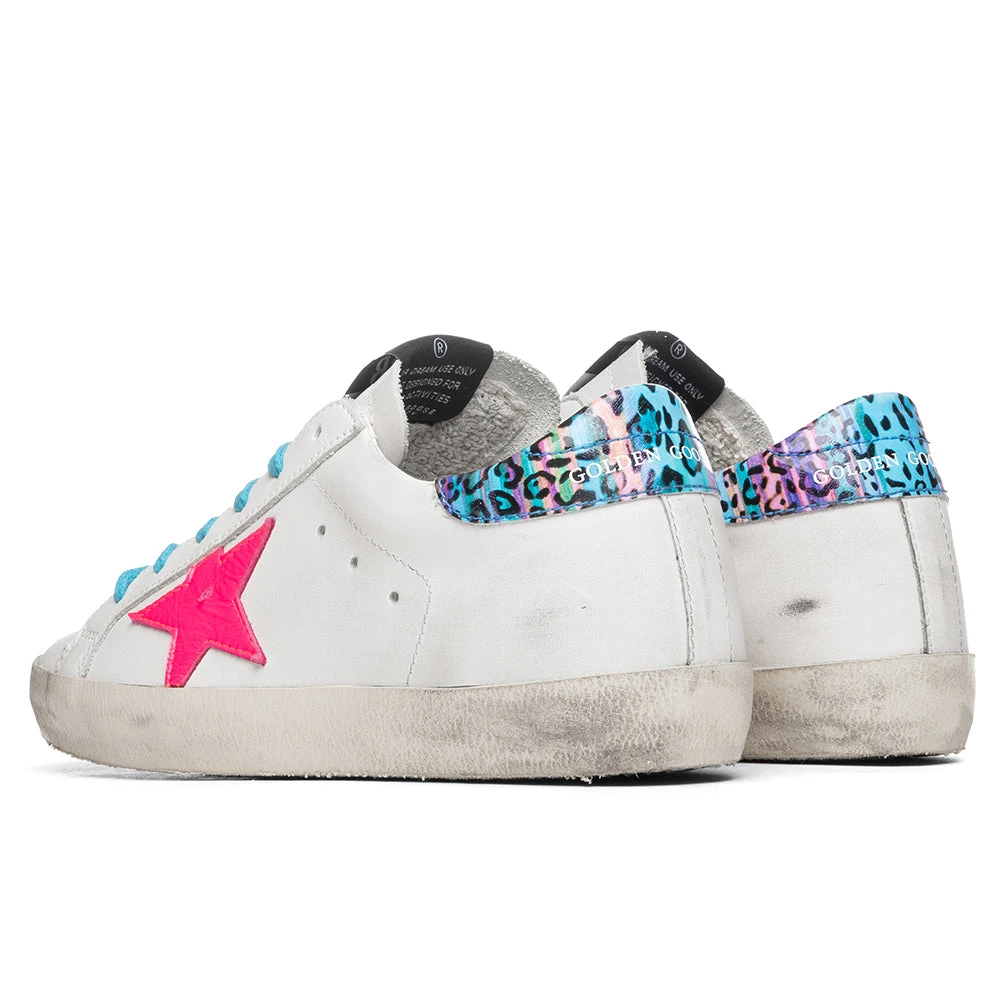 Golden Goose Women's Super-Star Sneakers - Milk/Fuchsia Fluorescent - Image 3