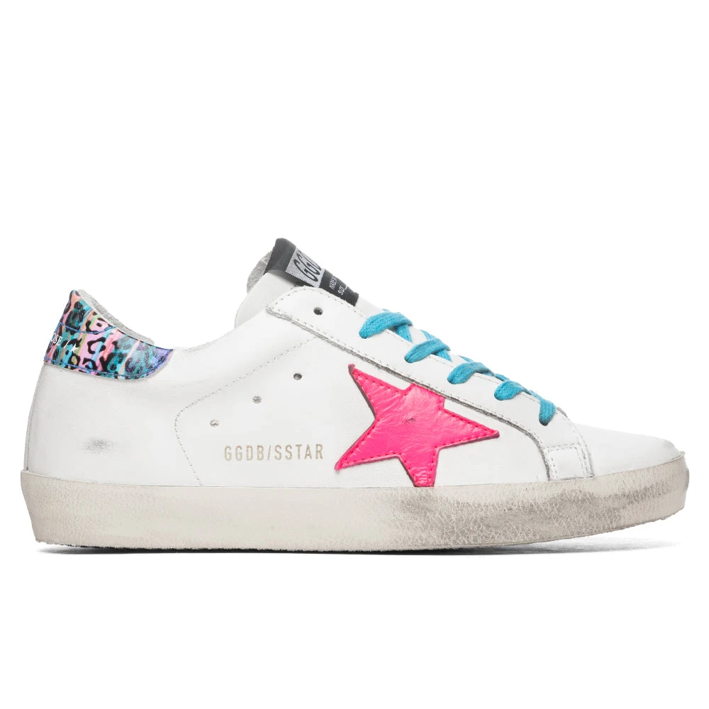 Golden Goose Women's Super-Star Sneakers - Milk/Fuchsia Fluorescent