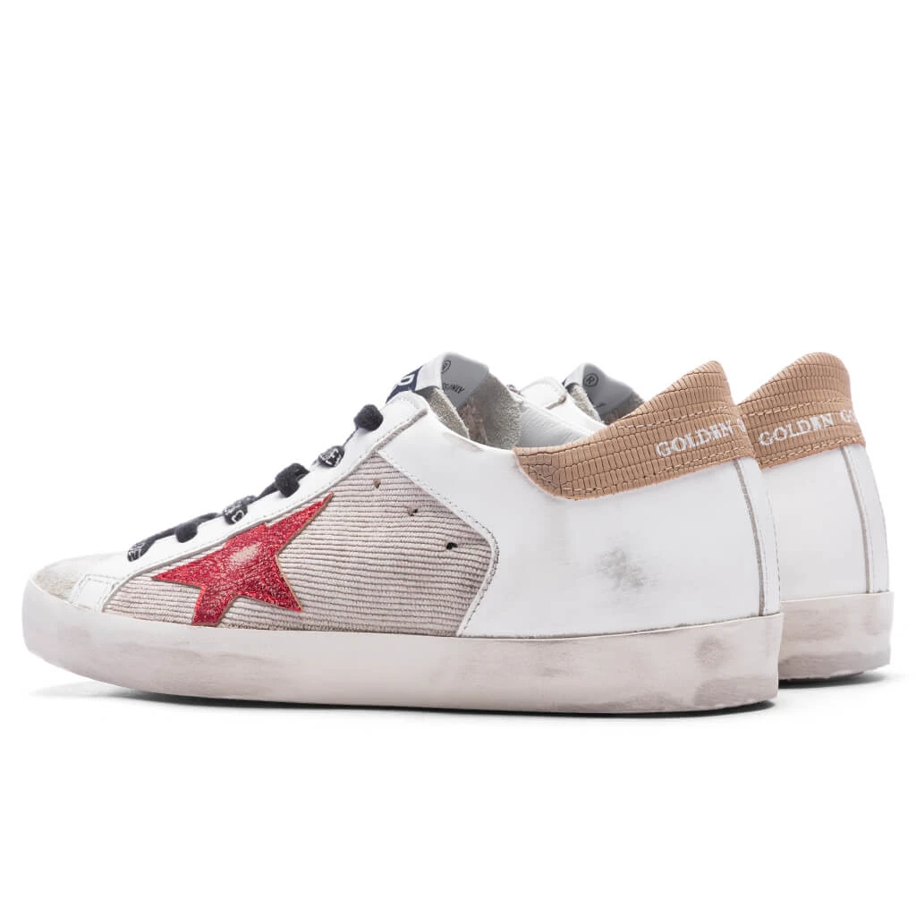 Golden Goose Women's Super-Star - Taupe/Red/Light Brown - Image 3