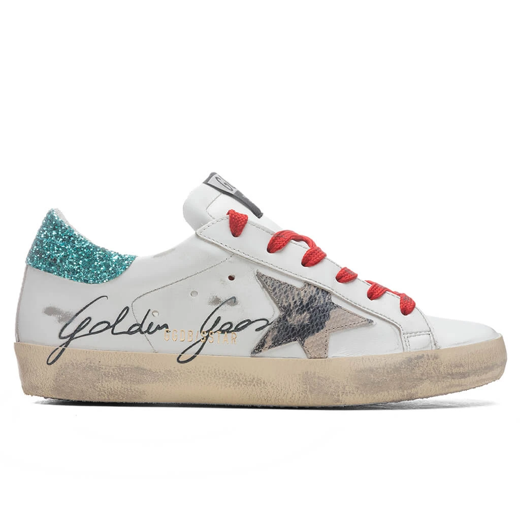 Golden Goose Women's Super-Star Sneakers - White/Beige Grey Phyton