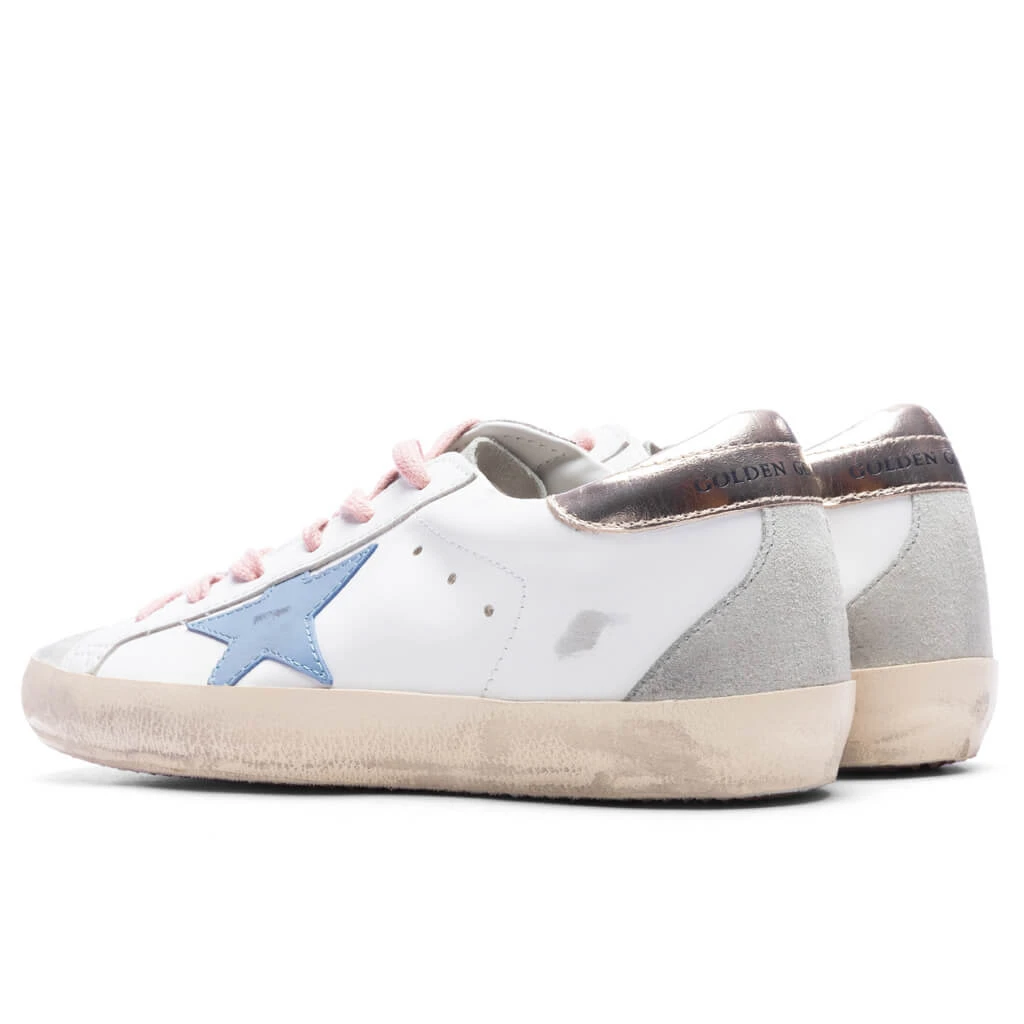 Golden Goose Women's Super-Star - White/Powder Blue/Platinum - Image 3