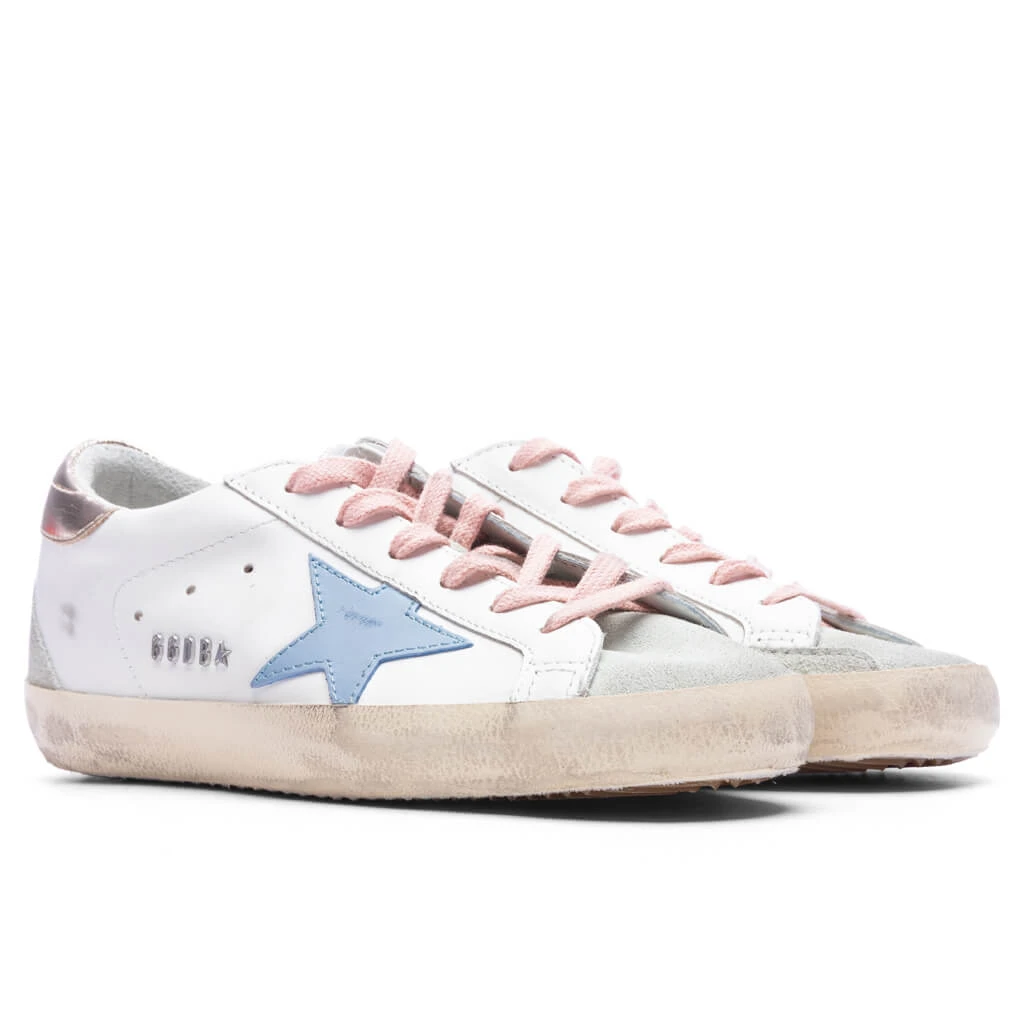 Golden Goose Women's Super-Star - White/Powder Blue/Platinum - Image 2