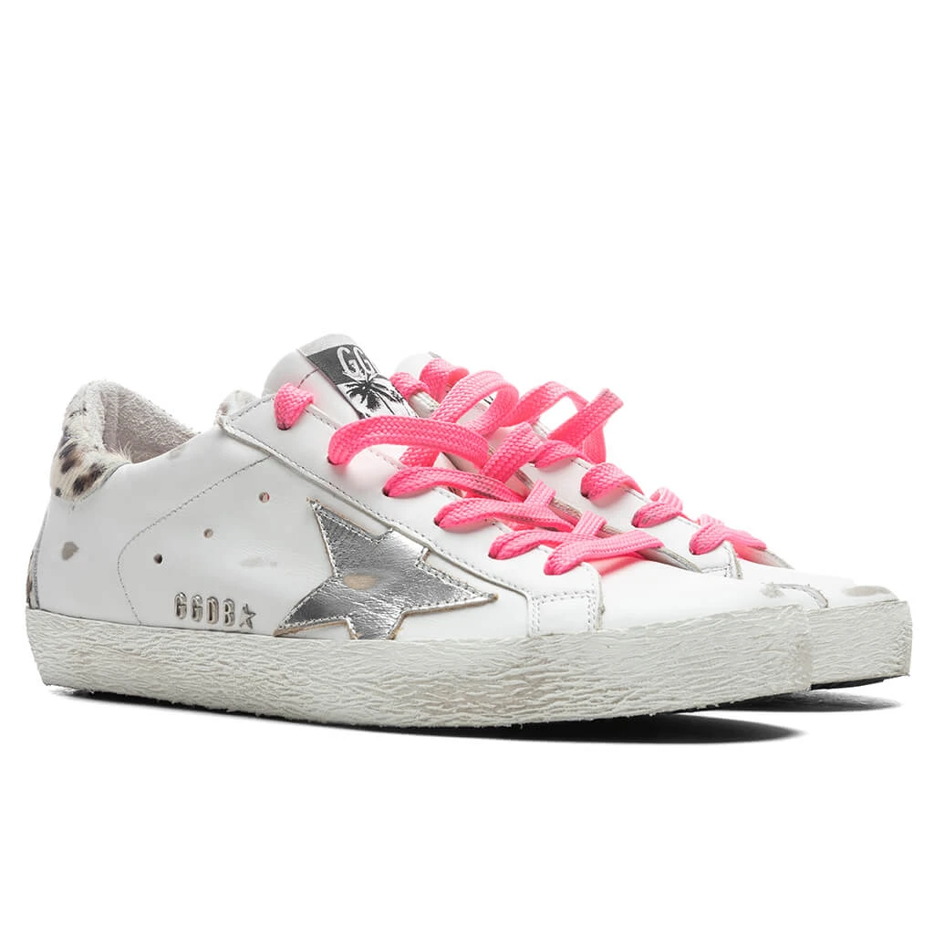 Golden Goose Women's Super-Star Sneakers - White/Silver/Cream Leopard - Image 2