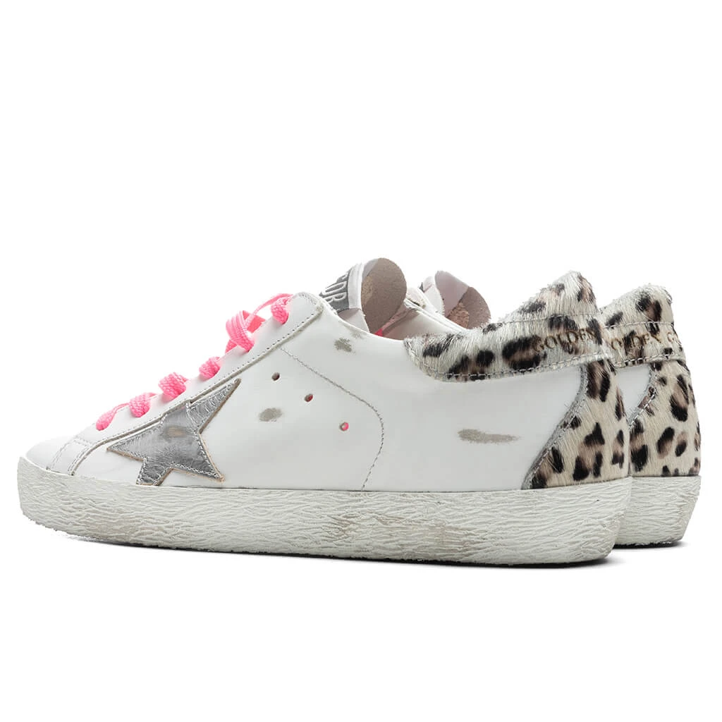 Golden Goose Women's Super-Star Sneakers - White/Silver/Cream Leopard - Image 3