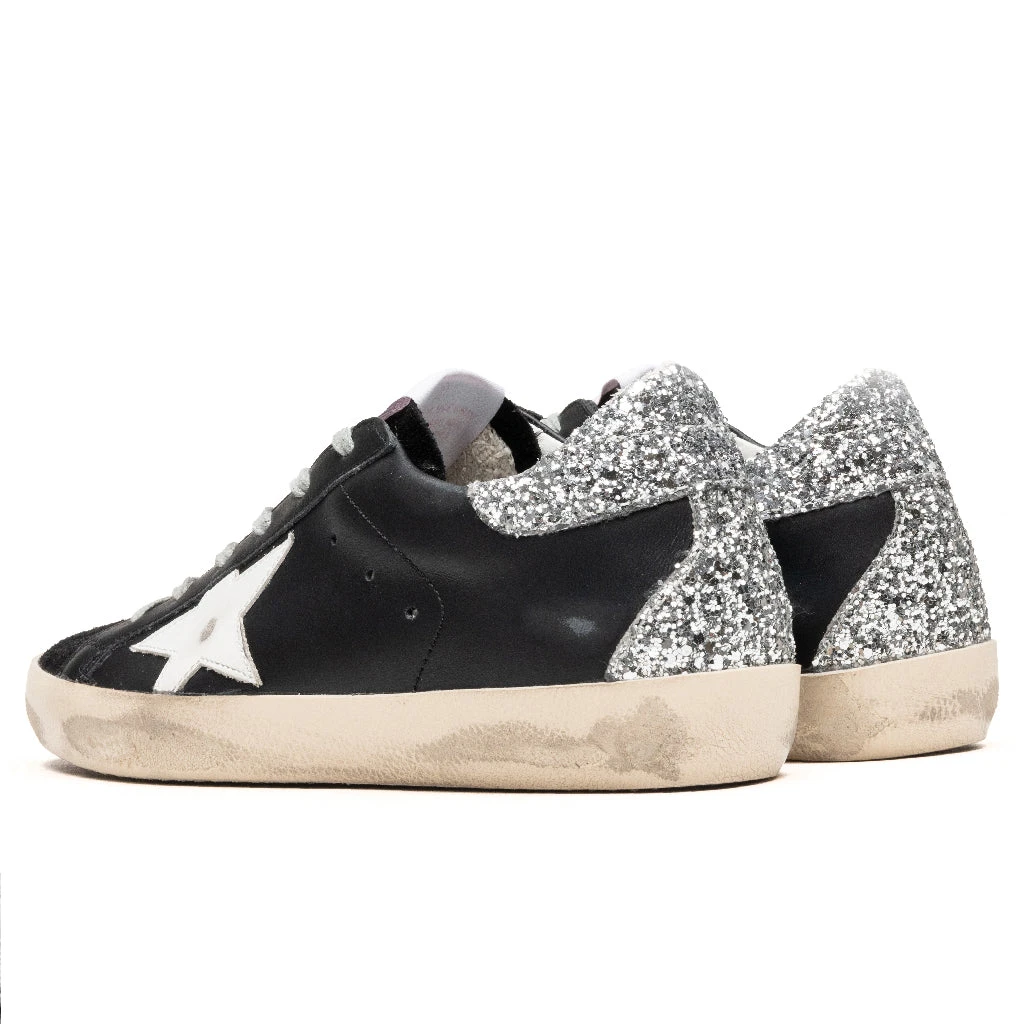 Golden Goose Women's Super-Star Sneakers - Black/White/Silver - Image 3