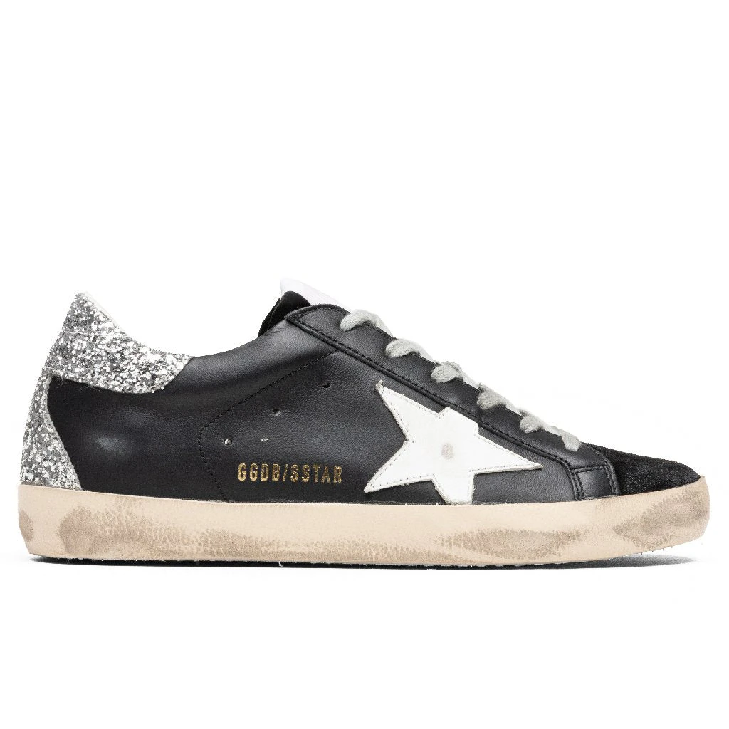 Golden Goose Women's Super-Star Sneakers - Black/White/Silver