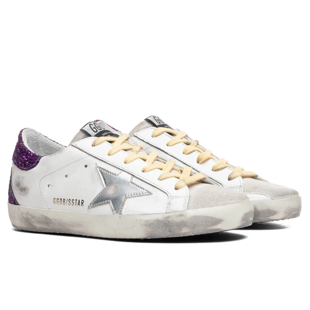 Golden Goose Women's Super-Star Sneakers - White/Ice/Silver/Purple - Image 2