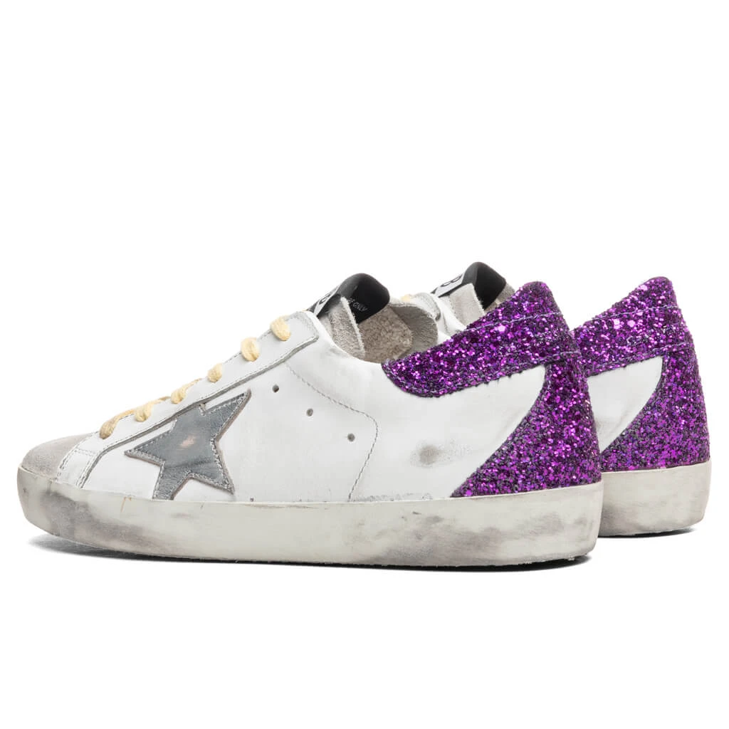 Golden Goose Women's Super-Star Sneakers - White/Ice/Silver/Purple - Image 3