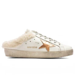 Golden Goose Women's Super Star Sabot - White/Chocolate Brown/Beige