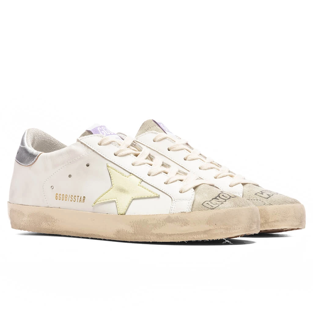 Golden Goose Women's Super-Star Sneakers - White/Light Yellow/Silver - Image 2