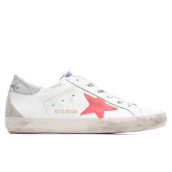 Golden Goose Women's Super-Star Sneakers - White/Lobster Fluorescent/Ice