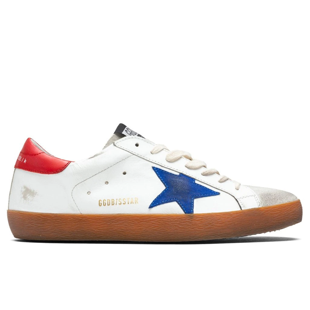 Golden Goose Super-Star Sneakers - White/Ice/Bluette/Red