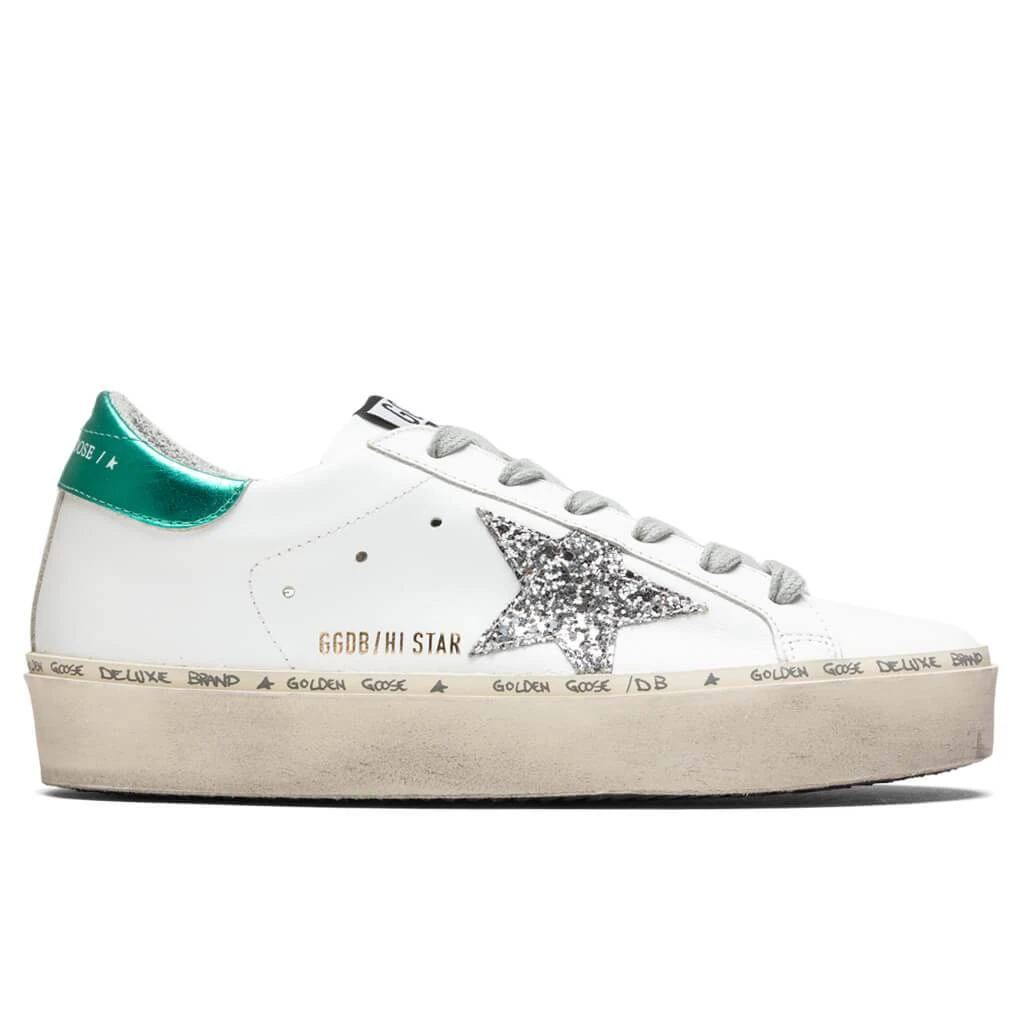 Golden Goose Women's Hi Star - White/Silver/Aquamarine