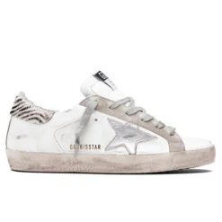 Golden Goose Women's Super-Star Sneakers - White/Metal Silver/Pony Ziger